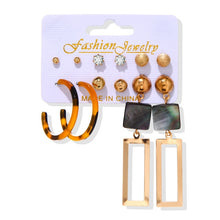 Load image into Gallery viewer, Women's Earrings Set Tassel Pearl Earrings For Women Bohemian Fashion Jewelry 2020 Geometric kolczyki Hoop Earings
