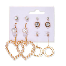 Load image into Gallery viewer, Women's Earrings Set Tassel Pearl Earrings For Women Bohemian Fashion Jewelry 2020 Geometric kolczyki Hoop Earings
