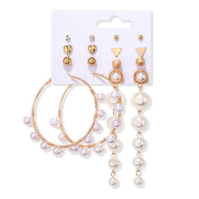 Load image into Gallery viewer, Women's Earrings Set Tassel Pearl Earrings For Women Bohemian Fashion Jewelry 2020 Geometric kolczyki Hoop Earings
