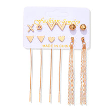 Load image into Gallery viewer, Women's Earrings Set Tassel Pearl Earrings For Women Bohemian Fashion Jewelry 2020 Geometric kolczyki Hoop Earings
