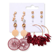 Load image into Gallery viewer, Women's Earrings Set Tassel Pearl Earrings For Women Bohemian Fashion Jewelry 2020 Geometric kolczyki Hoop Earings
