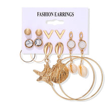 Load image into Gallery viewer, Women's Earrings Set Tassel Pearl Earrings For Women Bohemian Fashion Jewelry 2020 Geometric kolczyki Hoop Earings
