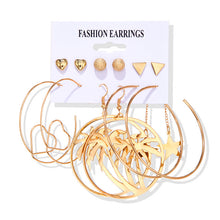 Load image into Gallery viewer, Women's Earrings Set Tassel Pearl Earrings For Women Bohemian Fashion Jewelry 2020 Geometric kolczyki Hoop Earings
