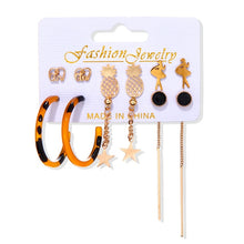Load image into Gallery viewer, Women's Earrings Set Tassel Pearl Earrings For Women Bohemian Fashion Jewelry 2020 Geometric kolczyki Hoop Earings
