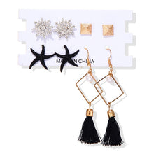 Load image into Gallery viewer, Women's Earrings Set Tassel Pearl Earrings For Women Bohemian Fashion Jewelry 2020 Geometric kolczyki Hoop Earings
