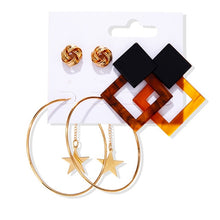 Load image into Gallery viewer, Women's Earrings Set Tassel Pearl Earrings For Women Bohemian Fashion Jewelry 2020 Geometric kolczyki Hoop Earings
