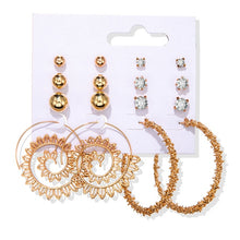 Load image into Gallery viewer, Women's Earrings Set Tassel Pearl Earrings For Women Bohemian Fashion Jewelry 2020 Geometric kolczyki Hoop Earings
