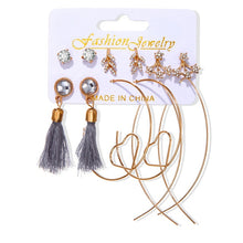 Load image into Gallery viewer, Women's Earrings Set Tassel Pearl Earrings For Women Bohemian Fashion Jewelry 2020 Geometric kolczyki Hoop Earings
